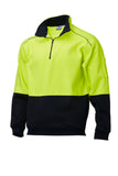 7WF065 WINDCHEATER L/SLEEVE MASTER HI VIS  2 TONE 300GSM FLEECY POLYESTER/COTTON