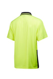 7WP050 POLO S/SLEEVE MASTER HI VIS  2 TONE MICROMESH W/POCKET