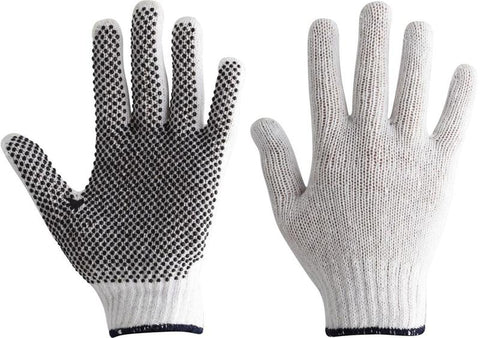 5C412GLOVE SAFETY MASTER KNITTED POLY/COTTON POLKA DOT PALM