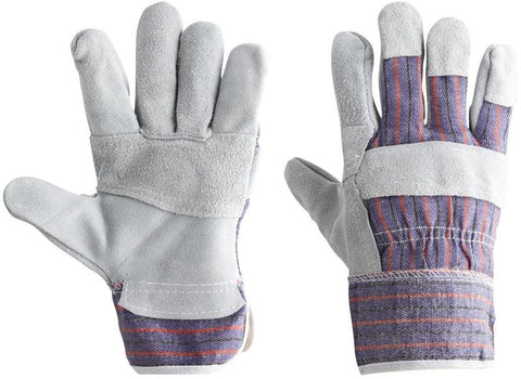 5LC235 GLOVE SAFETY MASTER  CANDY-TA LEATHER CANDY STRIPE BACK LARGE