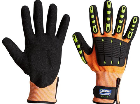 5M165 GLOVE SAFETY MASTER 'CONTRACTOR IMPACT' CUT 5 RESIST