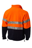 7WFT033 WINDCHEATER L/SLEEVE MASTER HI VIS D/N 2 TONE TAPED 300GSM POLAR FLEECE