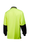 7WP055 POLO L/SLEEVE MASTER HI VIS  2 TONE MICROMESH W/POCKET