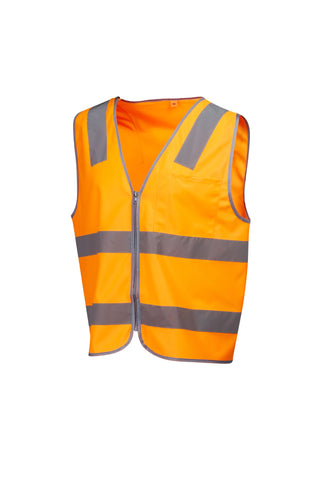 7PVT38 VEST MASTER PYRO HI VIS D/N TAPED FR POLYESTER ZIP CLOSURE