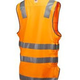 7PVT41 VEST MASTER VIC RAIL ELITE HI VIS D/N TAPED POLYESTER FR ZIP FRONT