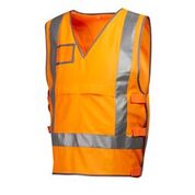 7PVT47 VEST MASTER NSW RAIL HI VIS D/N TAPED POLYESTER FR