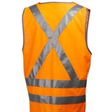 7PVT47 VEST MASTER NSW RAIL HI VIS D/N TAPED POLYESTER FR