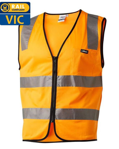 7PVT58 VEST MASTER SUMMER AIR HI VIS D/N VIC RAIL TAPED