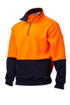7WF065 WINDCHEATER L/SLEEVE MASTER HI VIS  2 TONE 300GSM FLEECY POLYESTER/COTTON