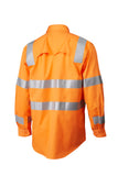 7WM416  SHIRT L/SLEEVE MASTER HI VIS D/N VIC RAIL TAPED 190GSM COTTON DRILL