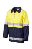 7WJHT400 JACKET MASTER HEADLAND HI VIS D/N 3M TAPED 2 TONE 310GSM COTTON DRILL