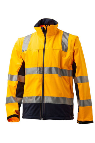 7WJHT450 JACKET MASTER 'VIC RAIL SOFTSHELL' HI VIS D/N 2 TONE TAPED