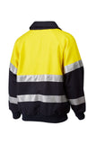 7WJHT520 JACKET MASTER SUMMIT HI VIS D/N 3M TAPED 2 TONE 21OZ BLUEY WOOL/NYLON