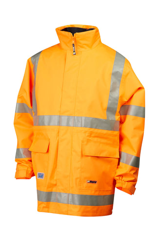 7WJHT71 JACKET MASTER NSW RAIL 4 IN 1 HI VIS D/N TAPED 2 TONE POLYESTER OXFORD